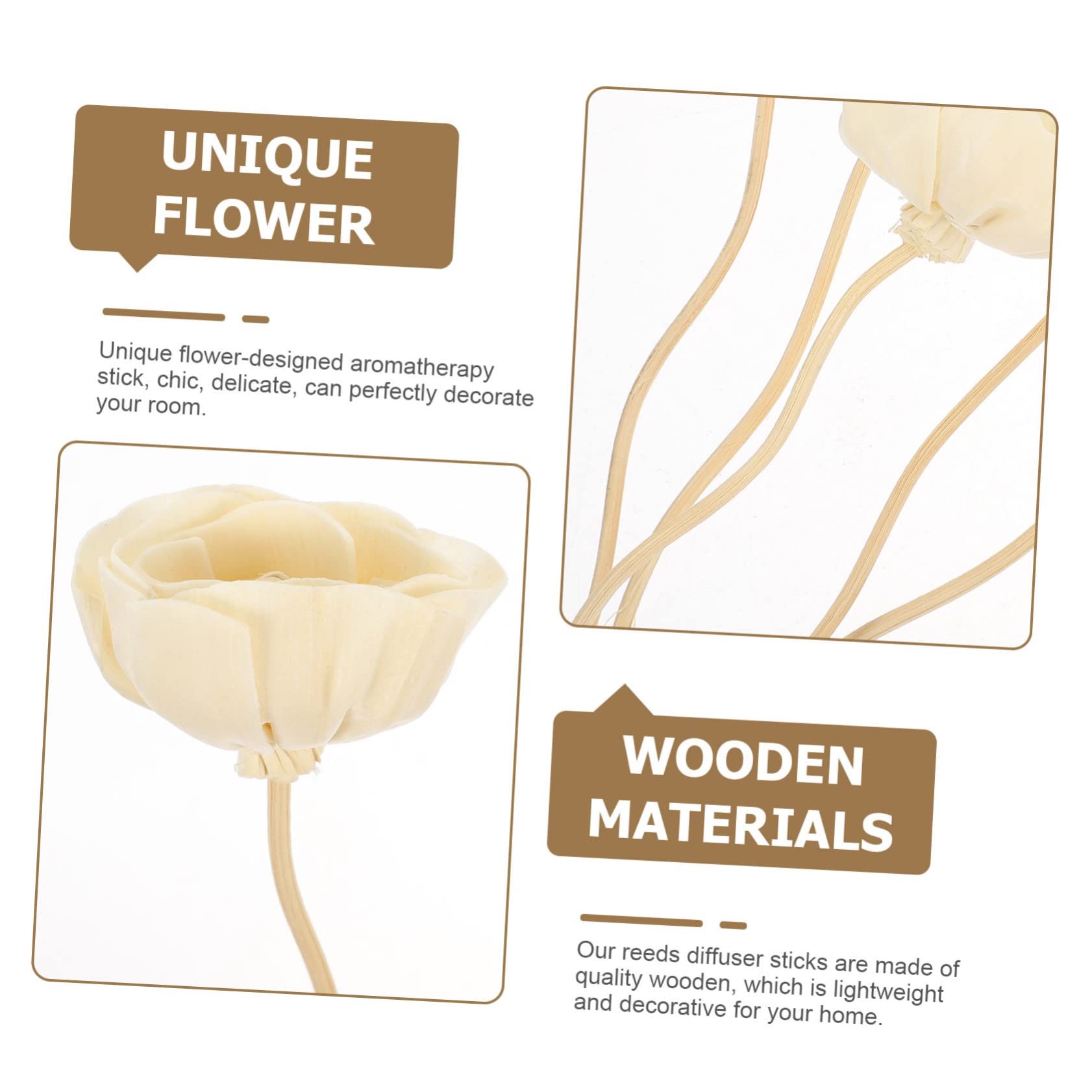 ULTECHNOVO 3 Set Diffusore Di Profumo A Bastoncino Di Fiore Di Rattan Per Aromaterapia Diffusori Di Aromaterapia Per Interni Ricariche Di Oli Essenziali Diffusore Di Oli 10 pezzi*3