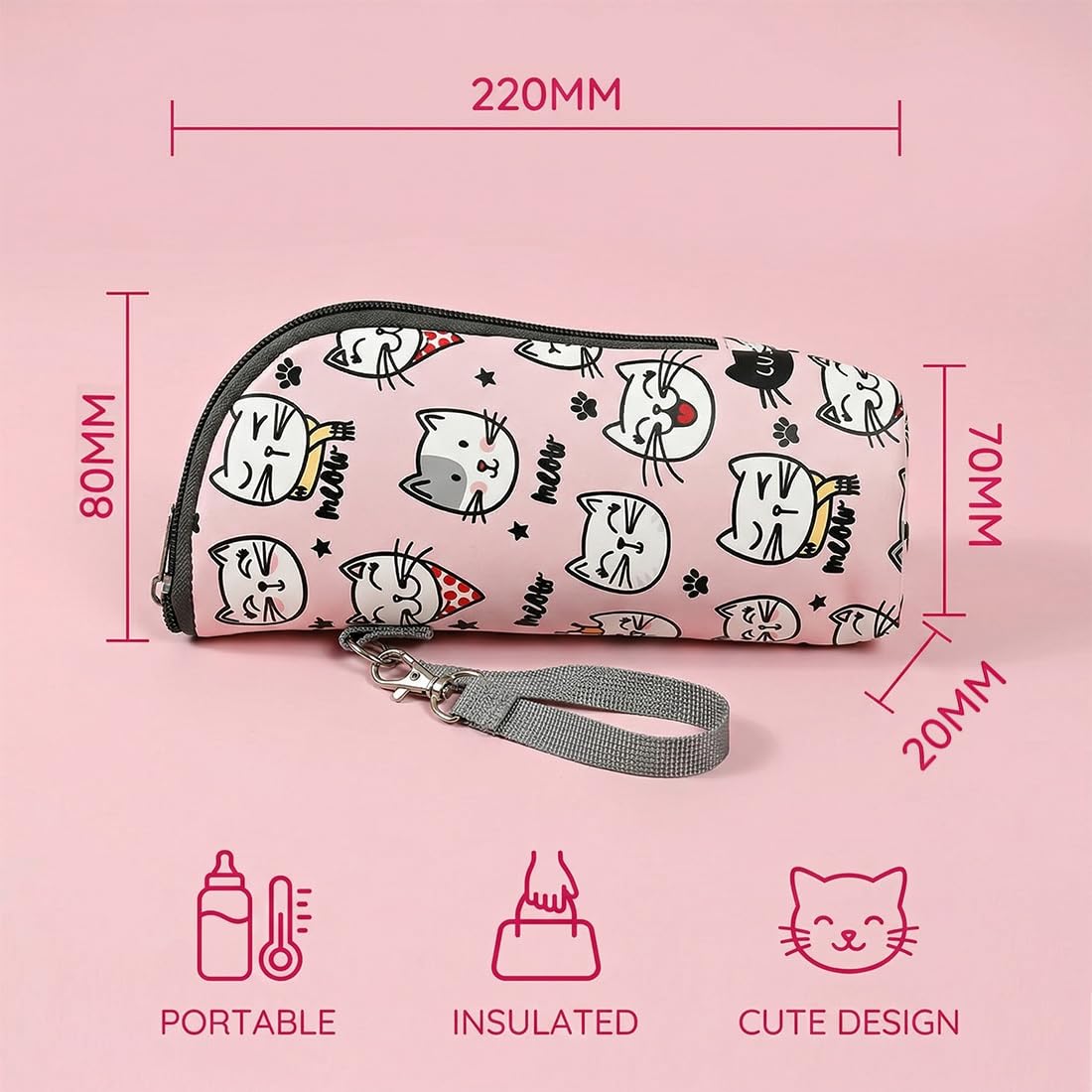 1 Pezzo Porta Biberon Termico Borsa Termica per Biberon - Porta Biberon Portatile con Strato Isolante - Per Scorta Latte, Acqua e Viaggi