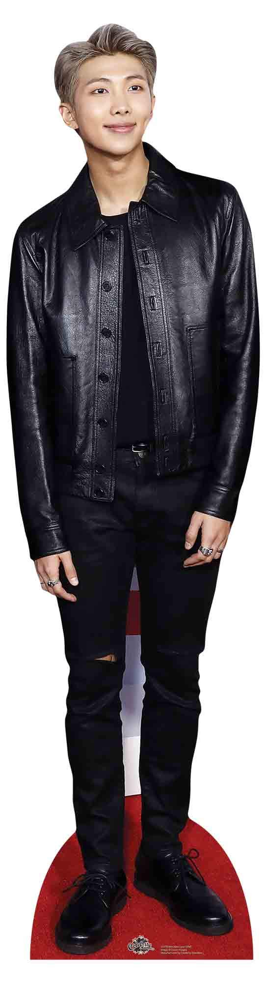 Bangtan Boy Black Leather Kim_Nam_Joon_Rm (Star Mini) 90cm Tall