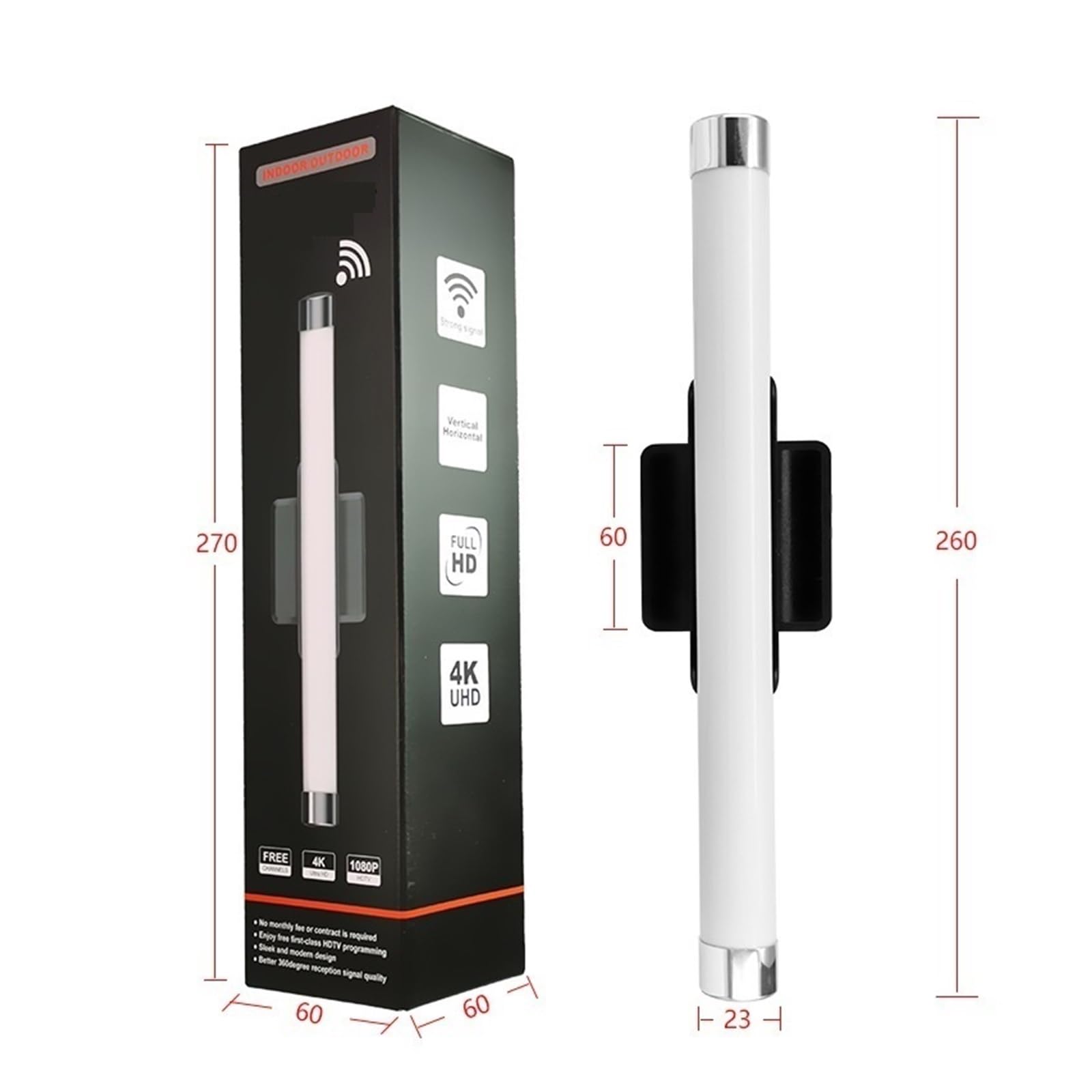 Antenna TV Digitale Interna VHF UHF IPTV For Interni, Amplificatore Di Segnale HD Completo, Ricevitore DVB T2 TDT Portatile, For Copertura più ampia