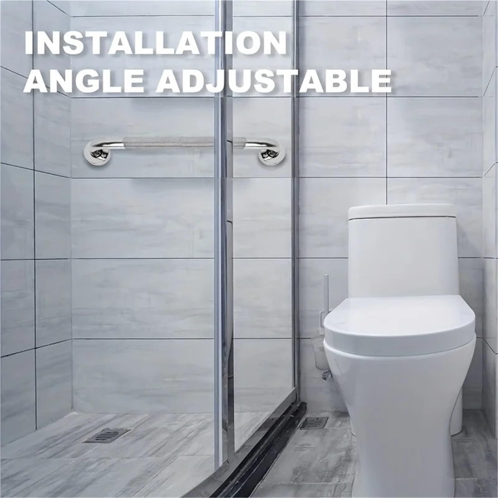 Maniglione da Bagno Corrimano di Sicurezza per Bagno in Acciaio Inossidabile, Costruzione Robusta, corrimano Durevole, Barra di Supporto(50CM-2PC)