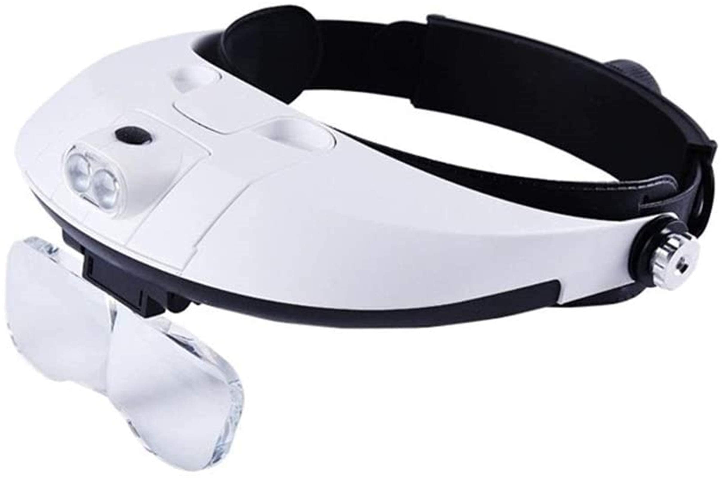 asdchZen Headband Magnifier,Head Mountlighted Magnifying Glasses,Multiple Magnifications Magnifying Glass Headband Magnifier With Light For Reading Jewellery Loupe For Hobbies,Reading
