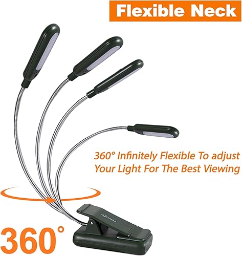 Miniatura 26 de VAVOFO Luz de lectura recargable con clip, 7 LED con 3 temperaturas de color, 9 niveles de brillo, luces de libro para leer en la cama con indicador