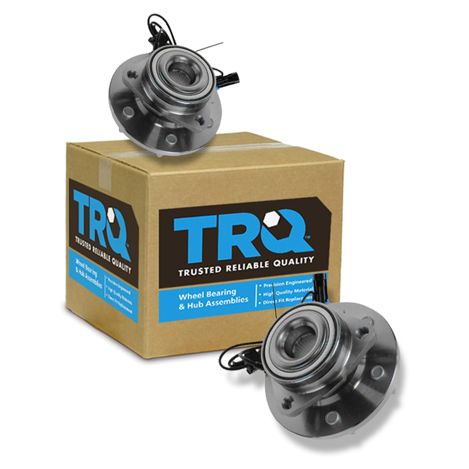 TRQ Front Driver and Passenger Side Wheel Bearing and Hub Assembly Set 2
