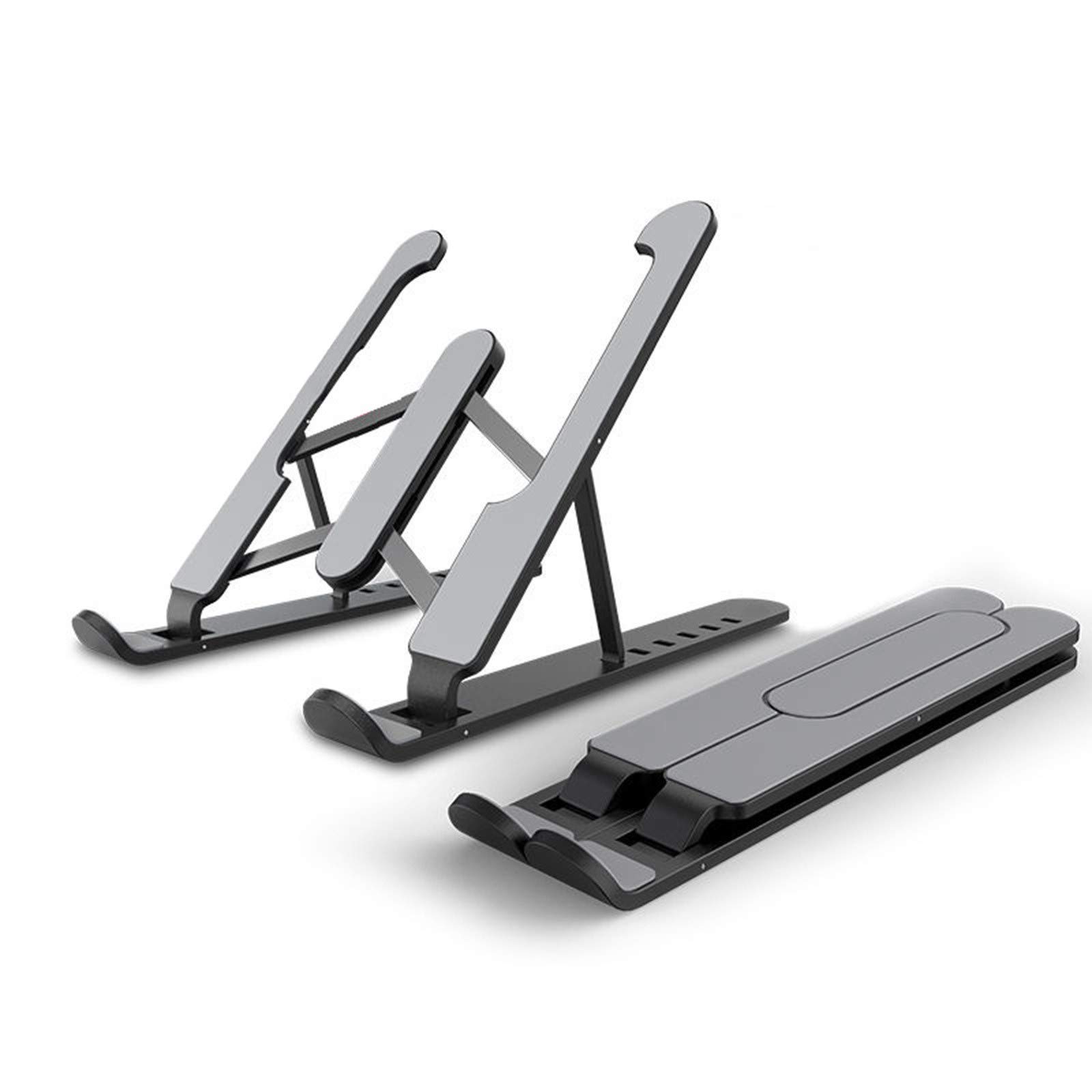 Mockery Laptop Holder, Foldable Laptop Stand Portable Computer Laptop Desk Adjustable ABS 6-Level Angle Adjustable Height Laptop Table, Suitable for All Laptops and Tablets (Black) (B0BGCHGW6W) Amazon Price History, Amazon Price Tracker