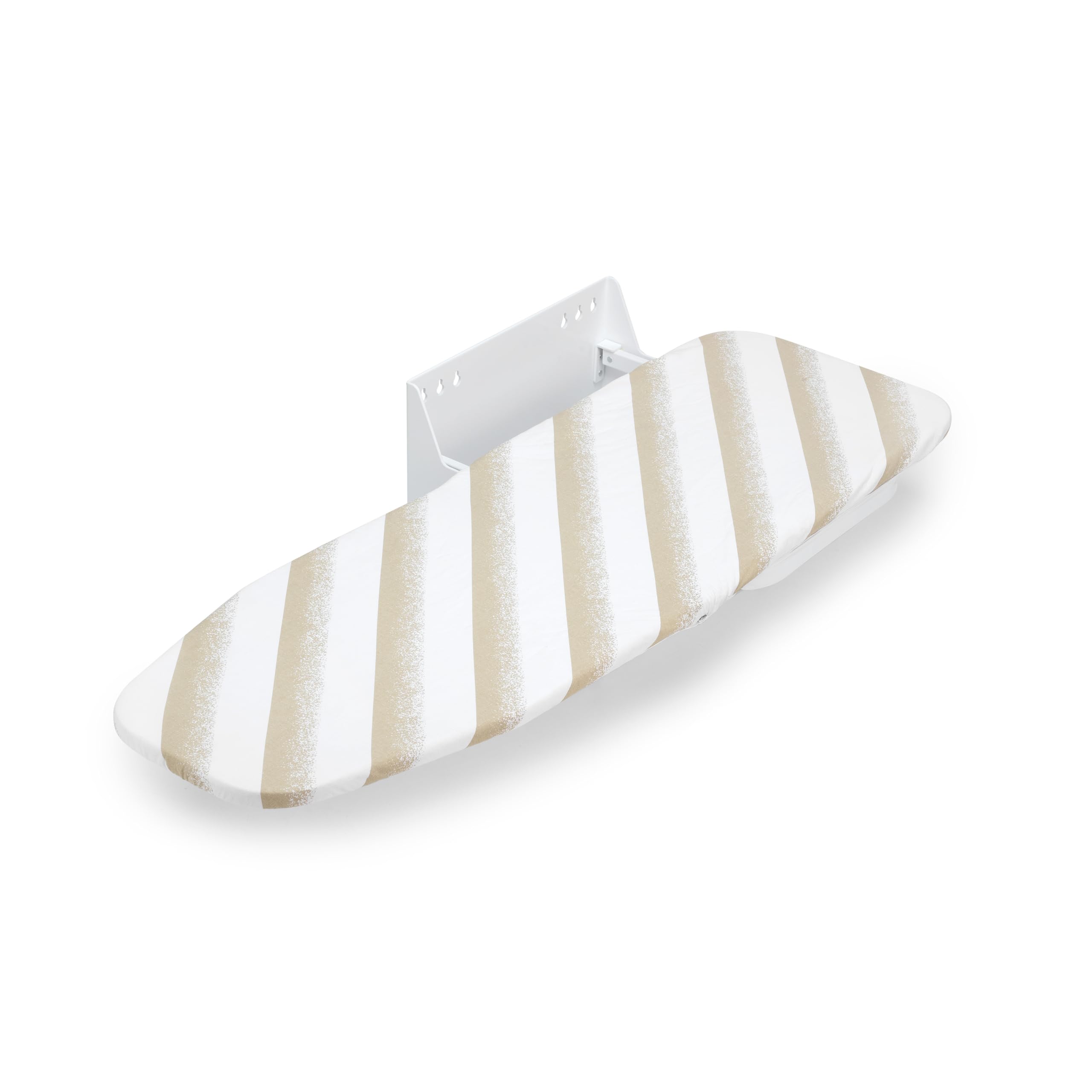 Emuca - Ironing board foldable to the wall, swivel 180º, Steel and Wood, White