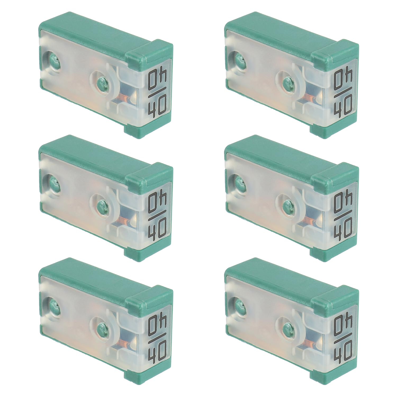 Eplzon Green 40A 32V Mini Automotive Mcase Shaped Cartridge Fuse Kit(Pack Of 6Pcs,40A)