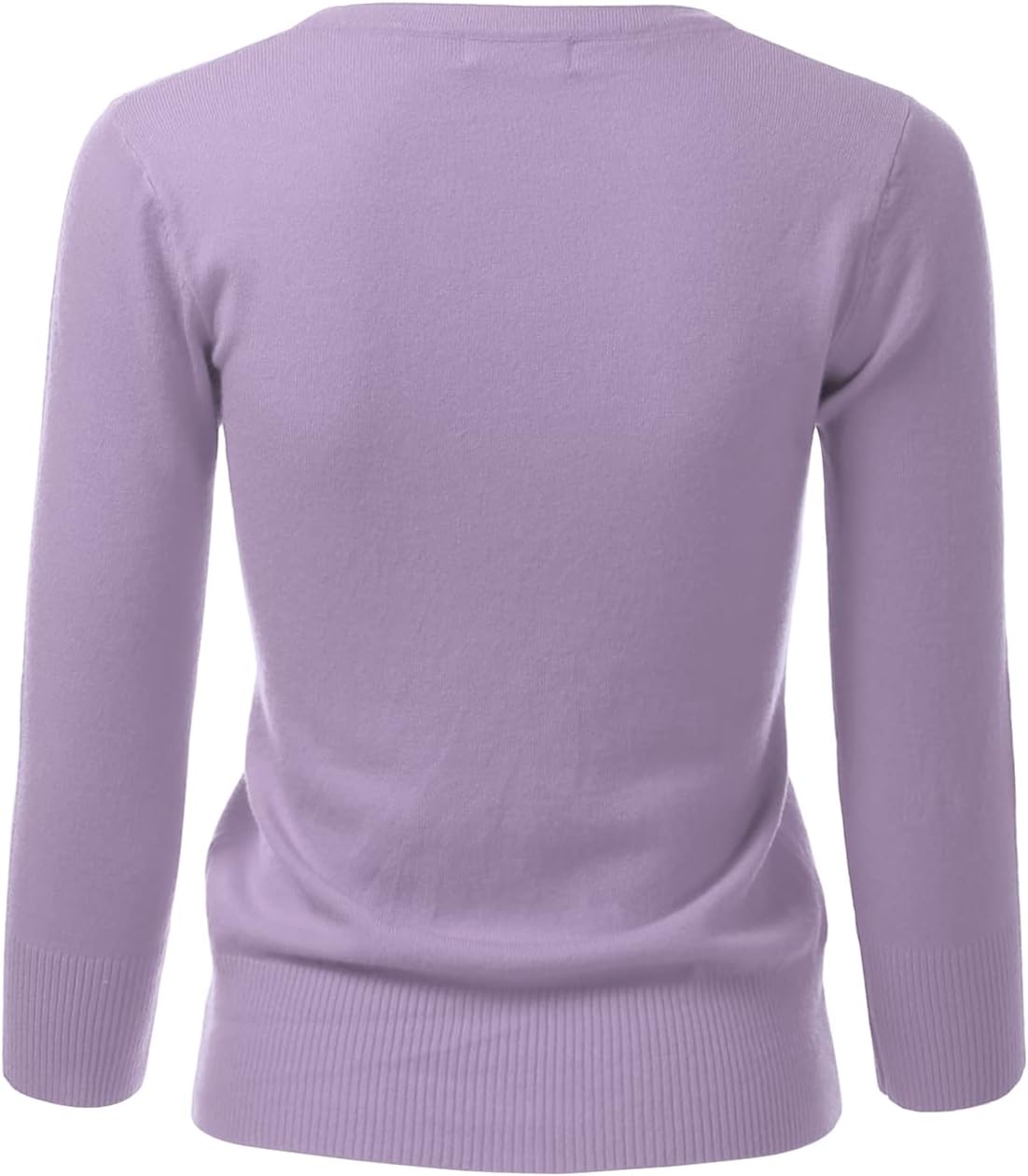 Women's 3/4 Sleeve V-Neck Button Down Knit Sweater Soft Cardigan (S-XXL) - Image 3