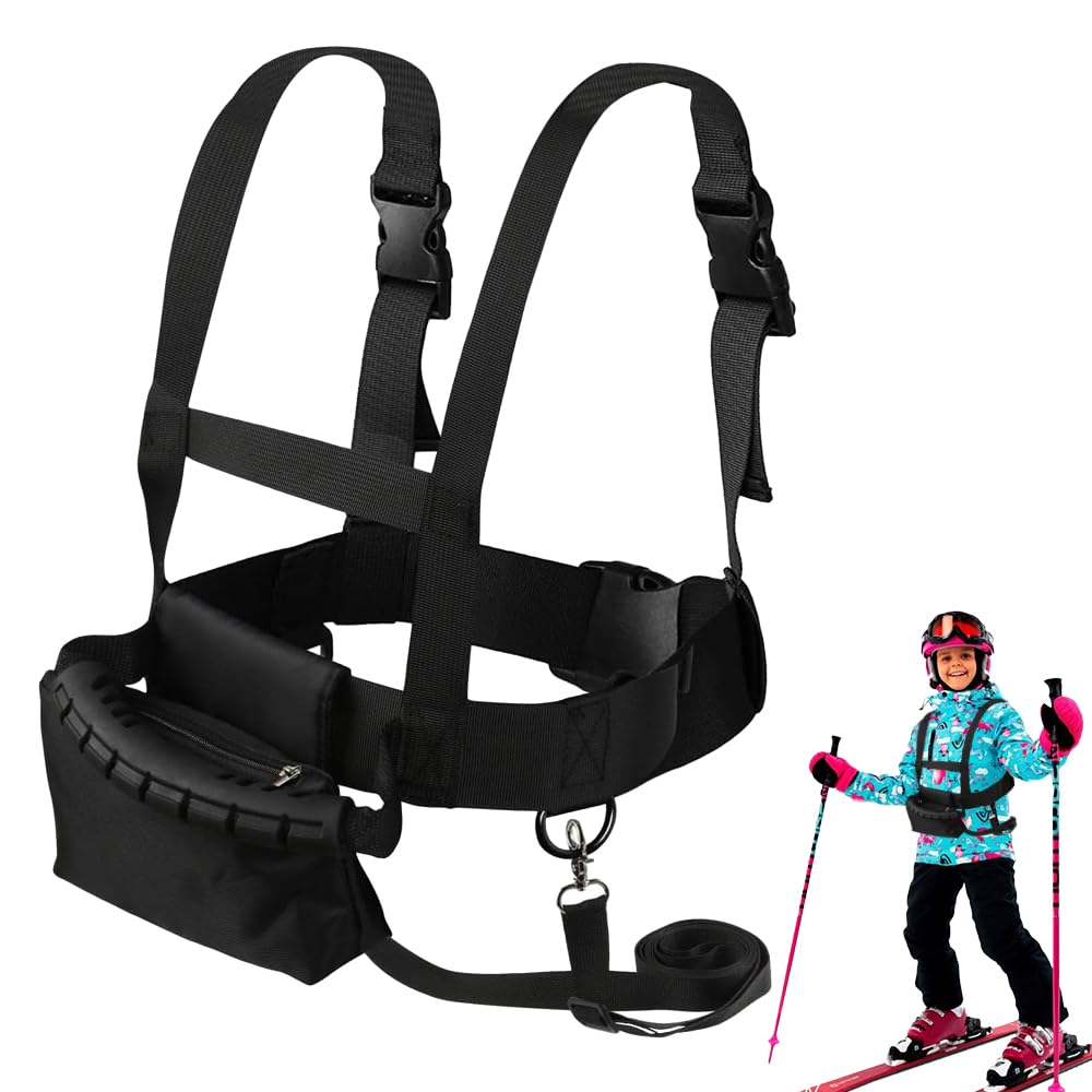 Imbracatura da Sci per Bambini, Imbracatura da Allenamento Guinzaglio per Sci Imbracatura da Sci e Snowboard per bambini Rimovibile per Principianti Ragazzi Ragazze
