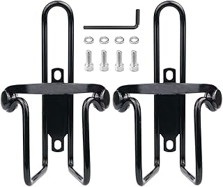 LIOOBO 2 szt. na zewnątrz do jazdy na rowerze ze stopu aluminium na rower do picia wody stojak uchwyt na butelki roweru uchwyt z 4 śrubami i 1 kluczem