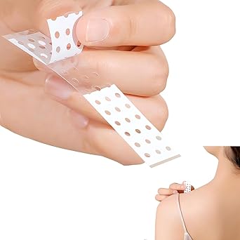 Double-Sided Fashion Tape for Garments, hemlines and necklines, Dress Tape for Closet malfunctions, Skin-Friendly and Non-irritating, Two Models(60pc)