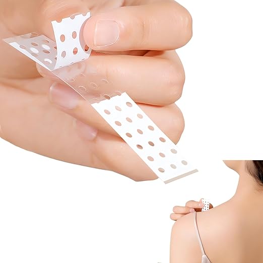 Double-Sided Fashion Tape for Garments, hemlines and necklines, Dress Tape for Closet malfunctions, Skin-Friendly and Non-irritating, Two Models(60pc)