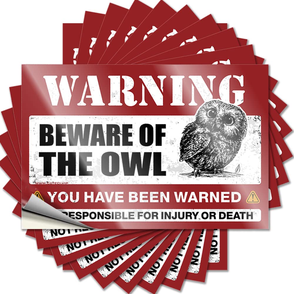 Beware of Owl Funny Office Decor Spicy - Bumper Accessories Waterproof Decal(8X12CM)