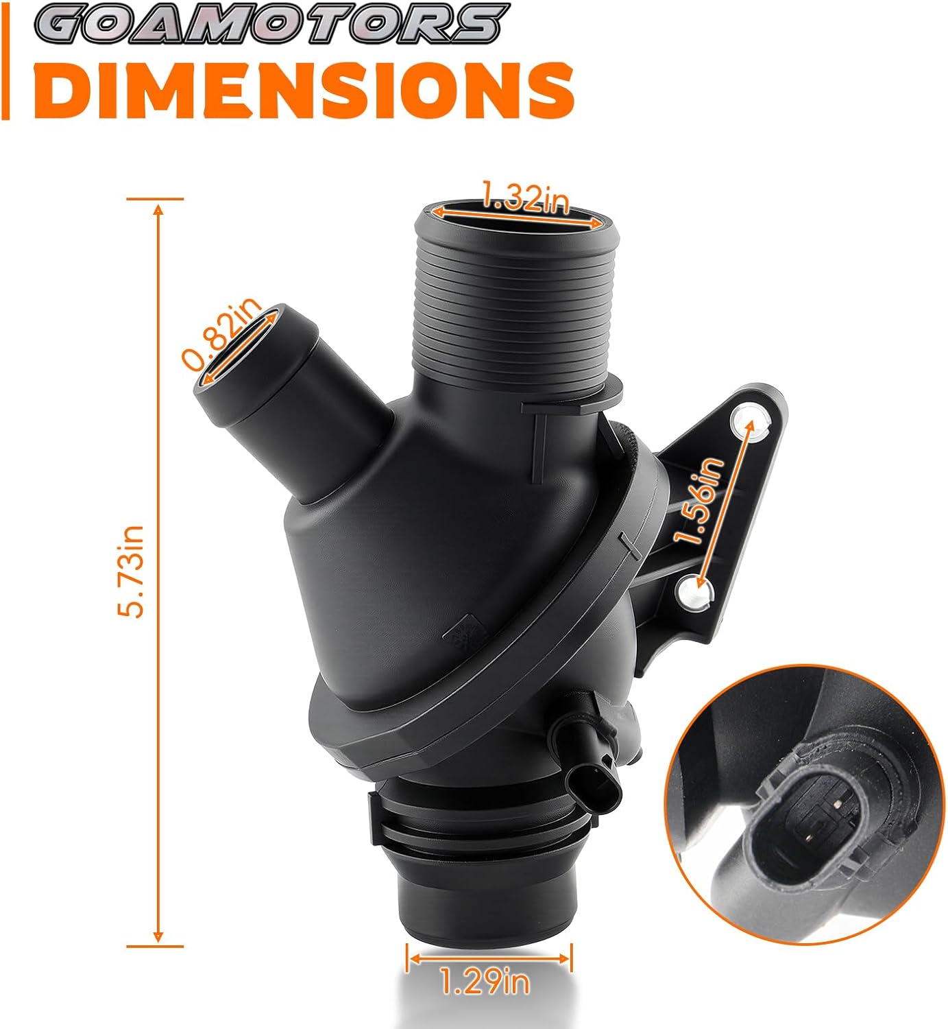GoaMotors 11537588257 Coolant Thermostat Housing Assembly Compatible with BMW X1 X3 X4 X5 Z4 N20 228i 320i 325i 328i 428i 520i 528i Replaces 11538635689 11538648791 11537633476 11537633477