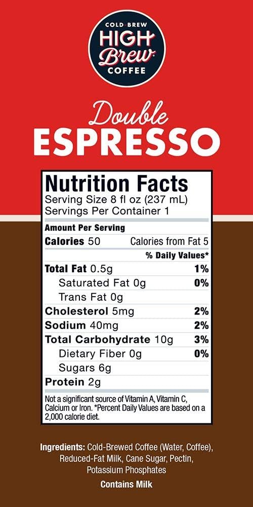 High Brew Coffee - Double Espresso - 8oz.(Pack of 24)