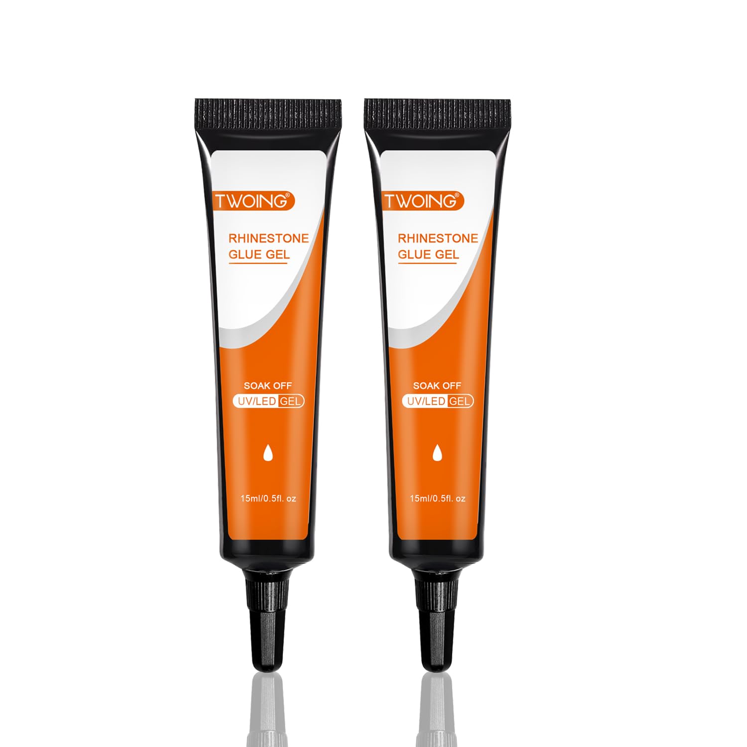 TWOING Semi-Solid Nail Glue Gel - Waterproof Quick-Dry Adhesive for Acrylic & Fake Nails, Press-Ons, Rhinestones, Long Lasting Safe Formula,