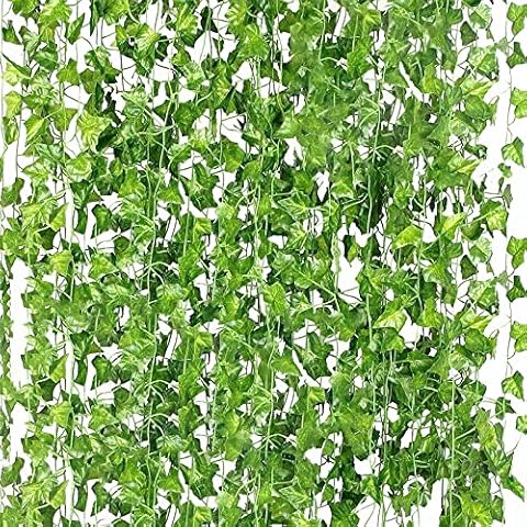 VGOODALL 105Ft-16Pack Artificial Ivy Leaf Plants Hanging Greenery Garlands for Wedding Party Wall or Yard Decor, Fake Plant Decor Cover