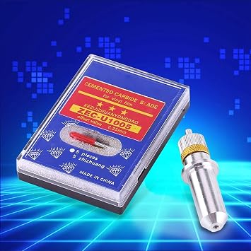 15pcs Tungsten Steel Plotter Blades, 30 45 60 Degree Roland Vinyl Plotter Standard Cutter with Aluminum Holder for Many Cutting Plotters Cutting Tool 1.5mm Dia