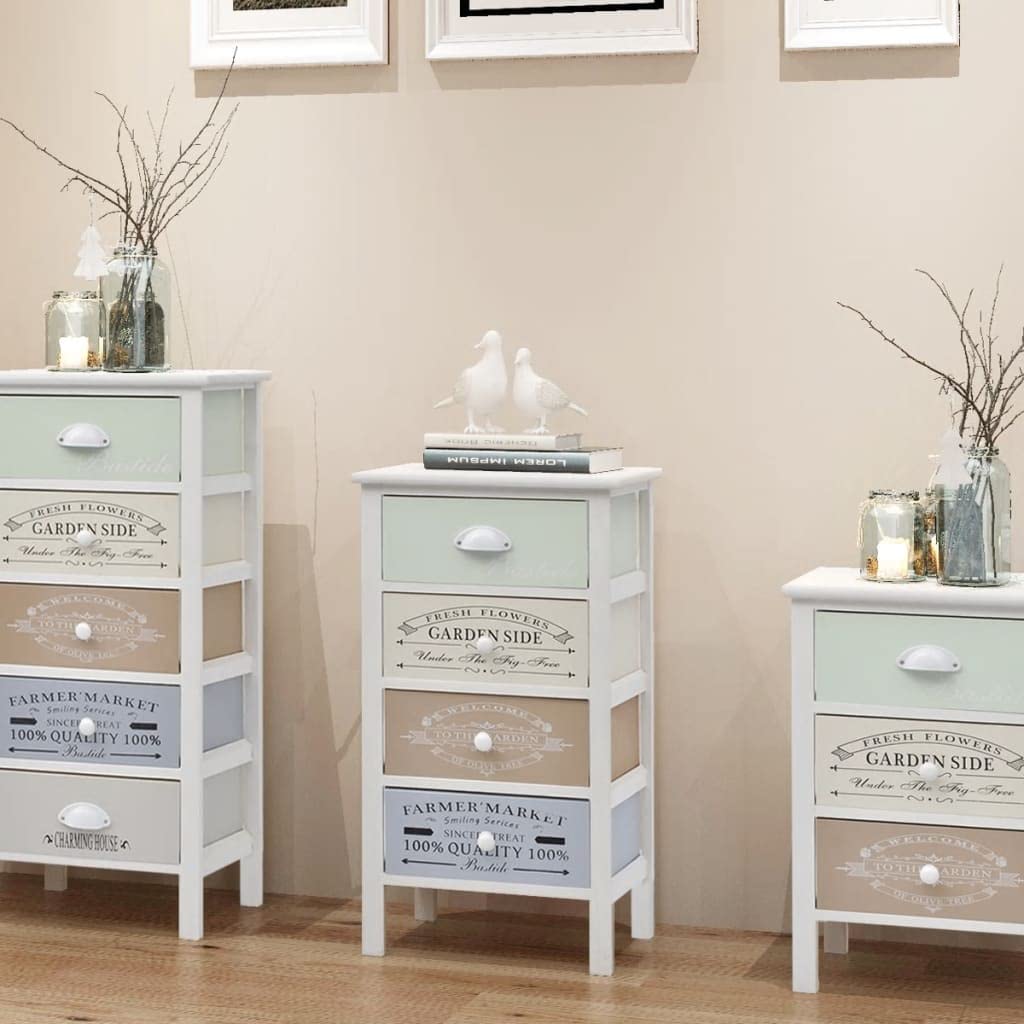 Genérico Mueble de almacenaje Estilo francés con 4 cajones Madera,Mobiliario,Armarios y Almacenamiento,Taquillas y armarios de Almacenamiento,242877