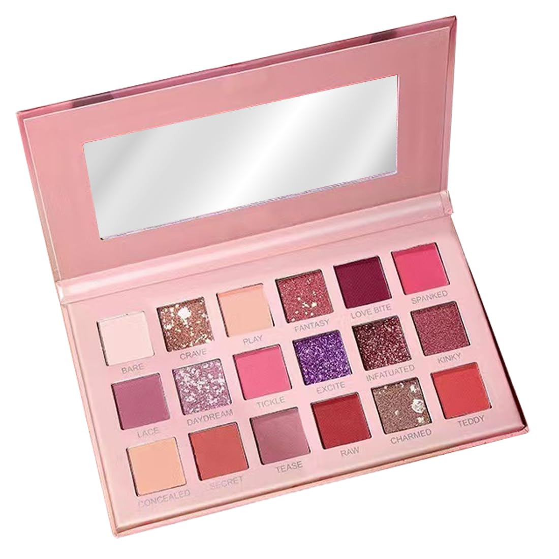 LEEQBCR Lidschatten-Palette – 18 Farben, Matt & Schimmernd, Mit Spiegel, Für Anfänger & Reisen
