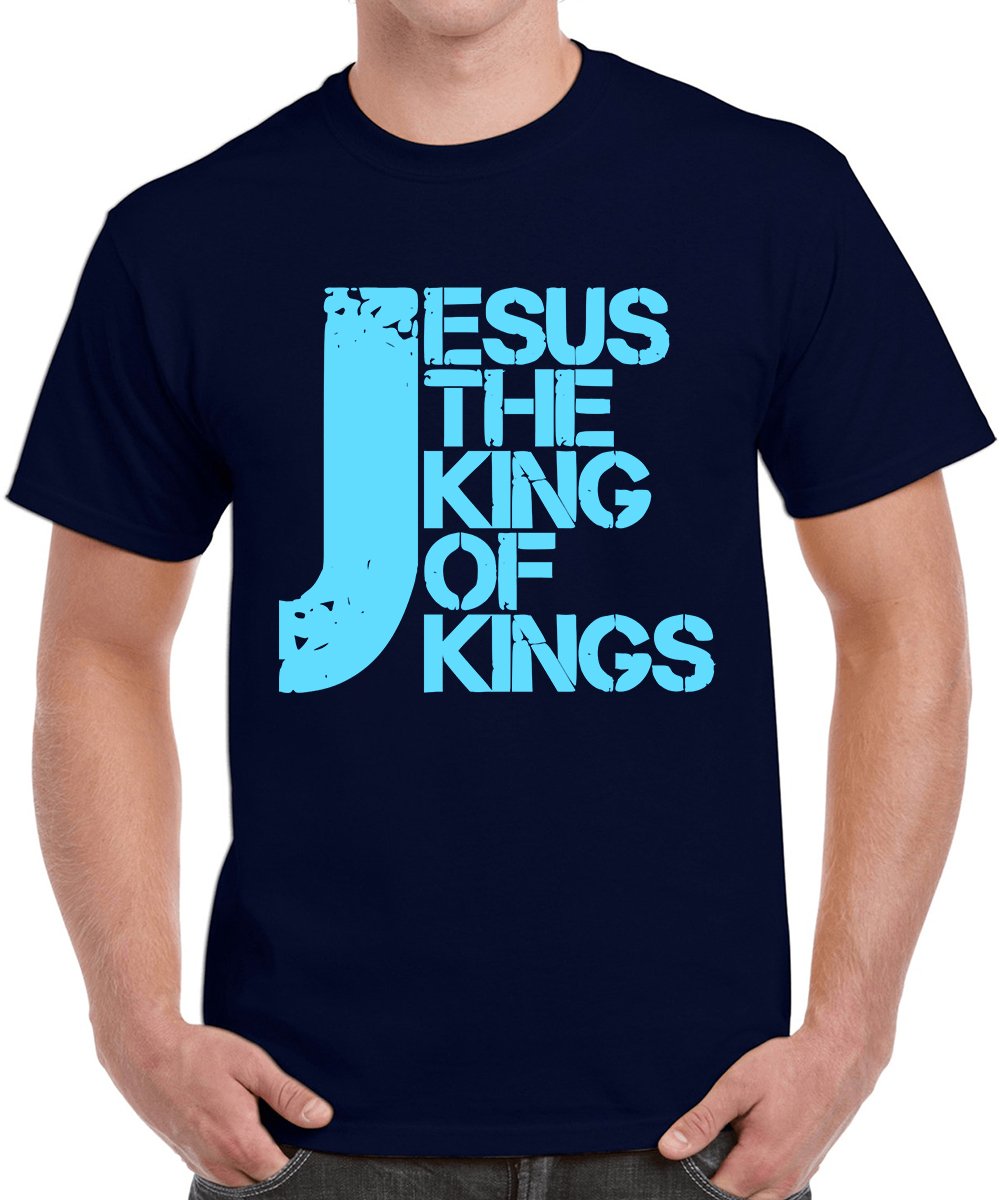 CaseriaMen's Cotton Printed T-Shirt -King Jesus | 100% Cotton | Half Sleeves | Regular Fit | Printed | Round Neck | Graphic T Shirt