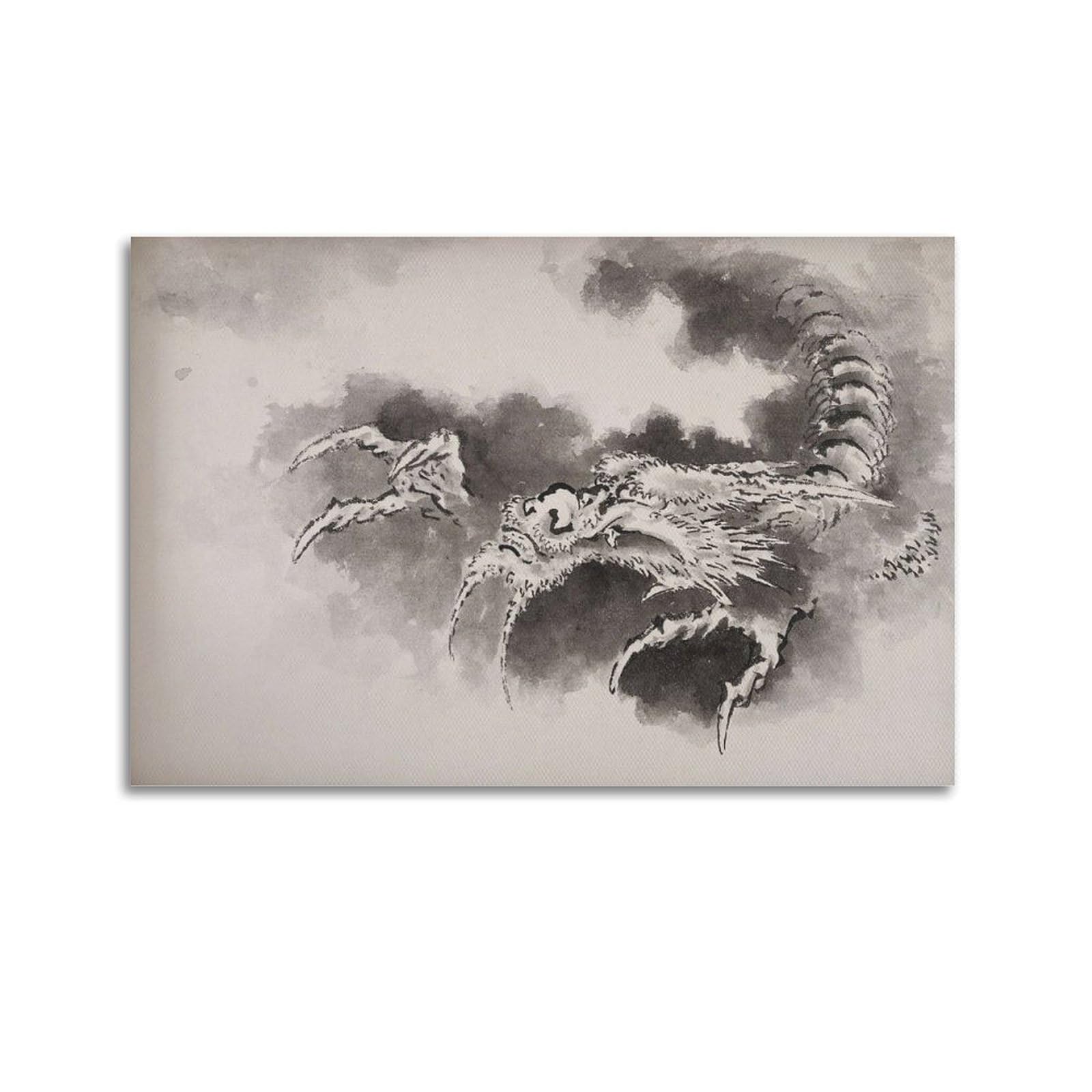 xiaoxiaoshen Hokusai Dragon Japanese Canvas Poster Wall Art Prints Room Aesthetic Murals Bedroom And Living Decorations 20x30inch(50x75cm)