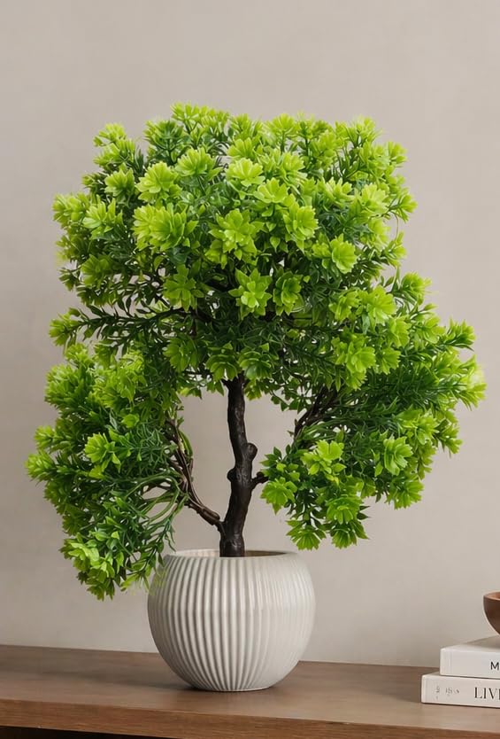 Artificial Bonsai Plant with Pot (41 cm) – Realistic Green Indoor Decorative Plant for Home, Office, Living Room Table Décor | Low Maintenance Faux Plant-image-16