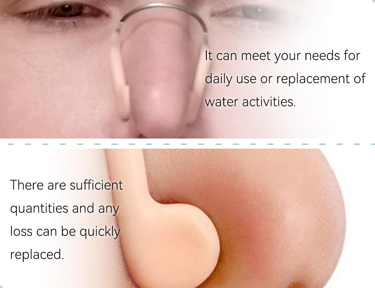 Pinza Nasal de Silicona para Natación, Ajustable para Niños y Adultos