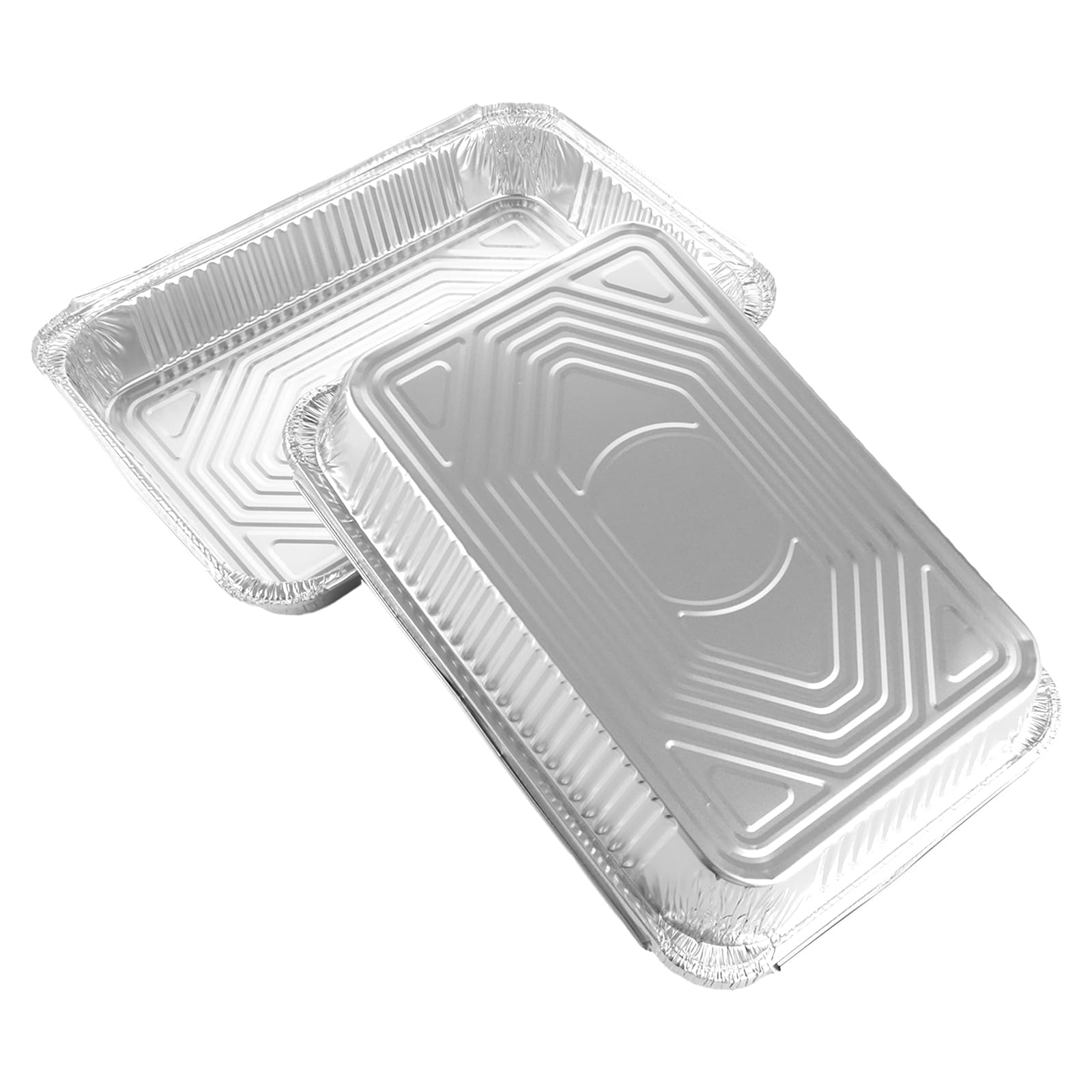40 Stück Aluschalen mit Deckel 2200ml Alu Grillschalen mit Deckel,Große Aluschalen Grillschalen Aluminium Einweg Aluschalen für Backen Kochen-30.5x21.5x3cm