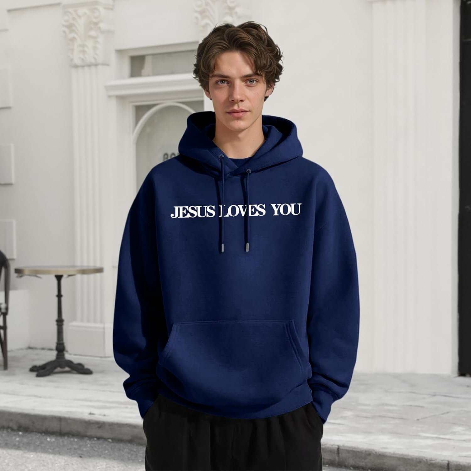 Christian Jesus Loves You Hoodies for Teen Religious Faith Sweatshirts Bible Verse Graphic Youth Thin Hoodies - Image 6
