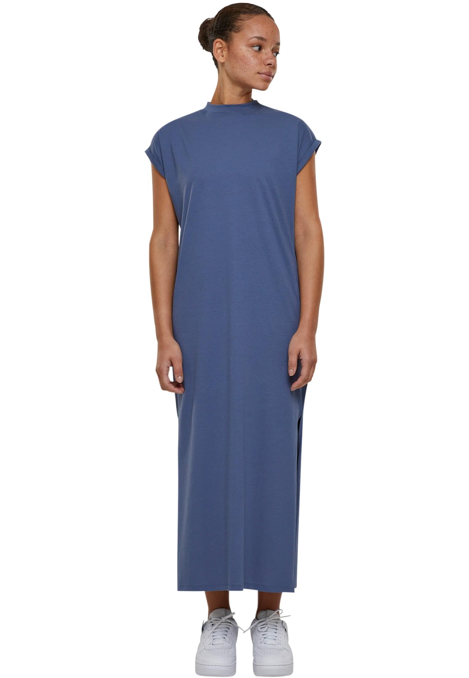 Urban Classics Women's Bleu Off-The-Shoulder Maxi Dress