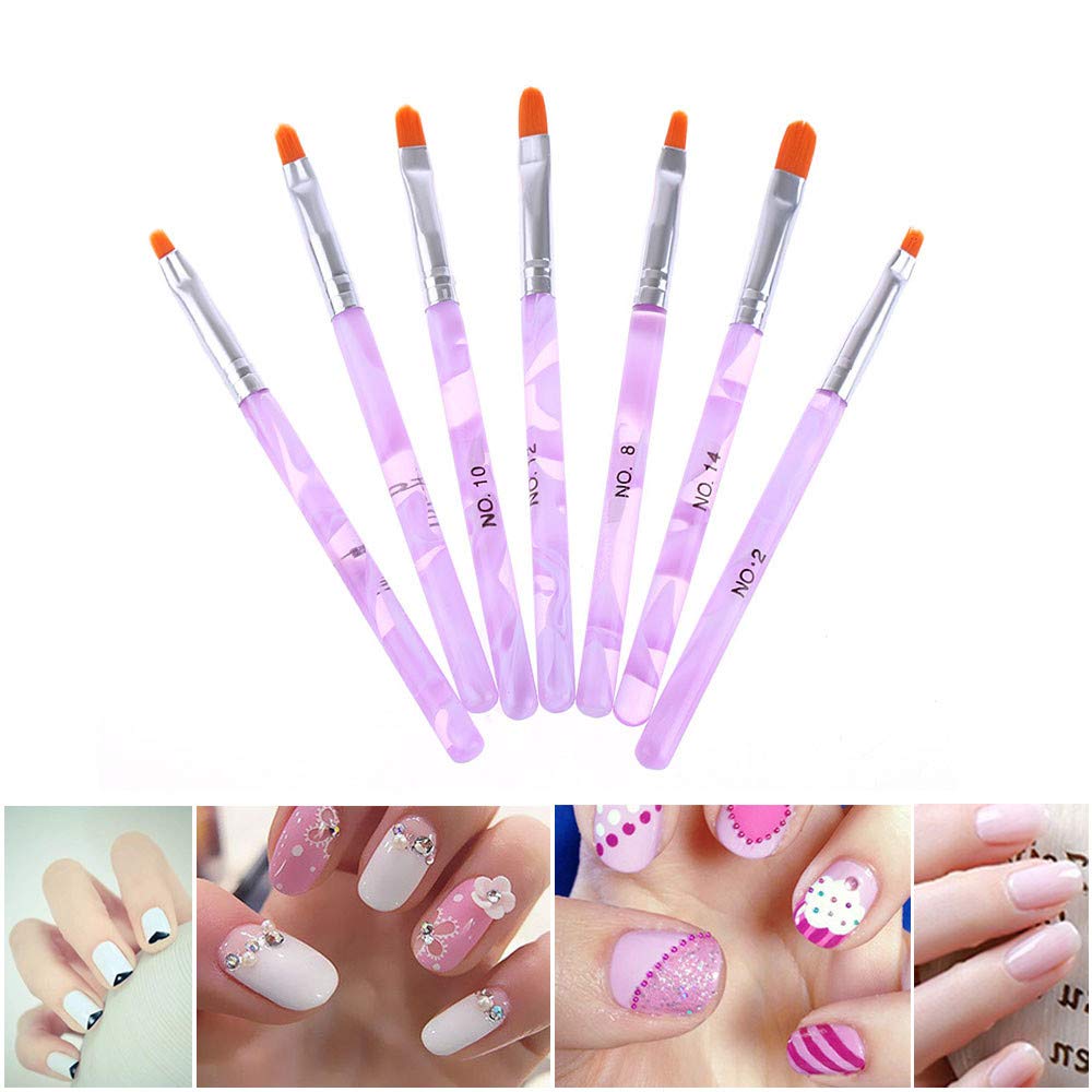 Amazon | Kingsie ネイルブラシ ジェル ネイル ブラシ 平筆 UV ジェル
