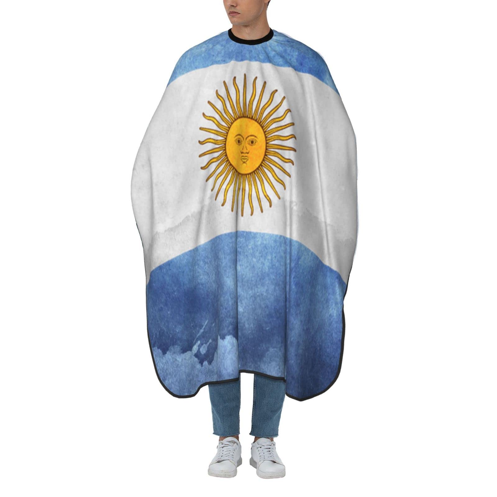 934 Capa Peluqueria Argentina Bandera Retro Capa Peluquería Cierre De Cuello Barberos Delantal Impress Delantal Para Peluquero Hombre Pelo Estilo