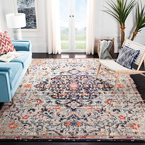 Tapete Safavieh Madison Colección 3' x 3' Beige y Negro miniatura 1