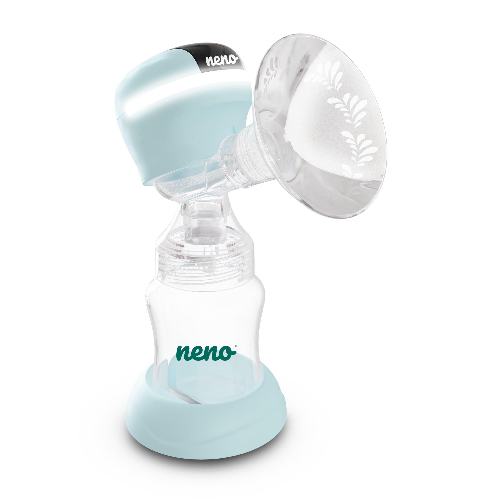 NENO Angelo Milchpumpe Elektrisch Milch Pumpe Kabellos Muttermilch Abpumpen | mit Elektrischer Brustpumpe - Dreiphasen – mit 2 Milchbeuteln & Sauger – 9 Modi & 9 Stufen – BPA-frei