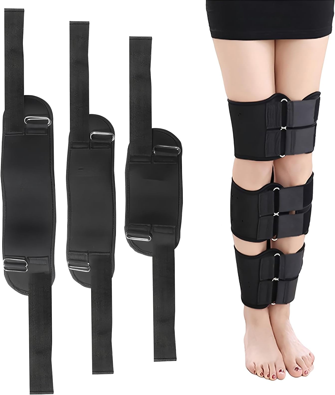 Leg Correction Belt - 3 in 1 O/X Adjustable Leg Corrector Bandage - bow, Inside Eight Character Corrector Leggings Belt, Knock Knee Braces (XXL)