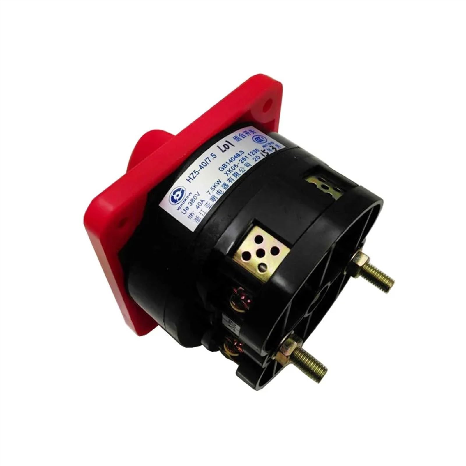 Commutatore rotativo 2 posizioni contatti elettrici argento trasferimento commutatore universale a camme 7,5 kW 40 A 1 livello HZ5-40/7,5 L01