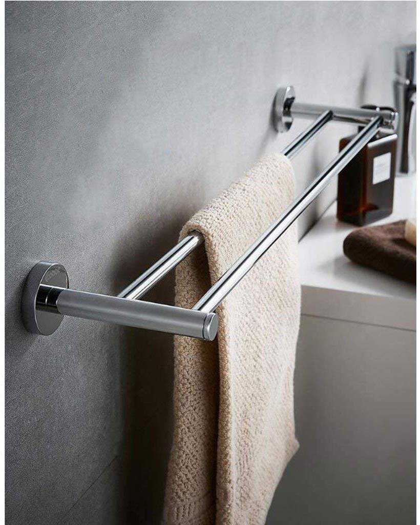 Porte-serviettes chrome haut de gamme à double barre parallèle
