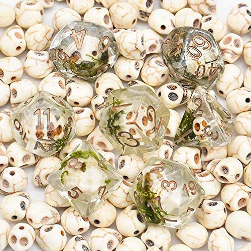 Skull of Death DND Dice Set for Dungeons and Dragons Gifts, D&D, D and D, Pathfinder, Accessories, D20, Polyhedral, Resin Dice, Metal, Dice Tray, Tower, Bag, Box
