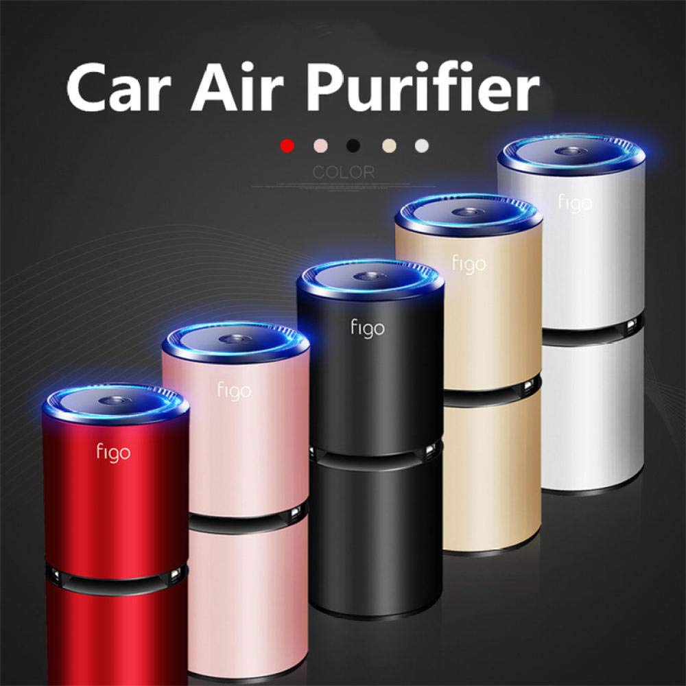 Purificador de Aire para Coche, ionizador de Cabina, Limpiador de Iones portátil, USB, Elimina el Olor a Humo @ púrpura
