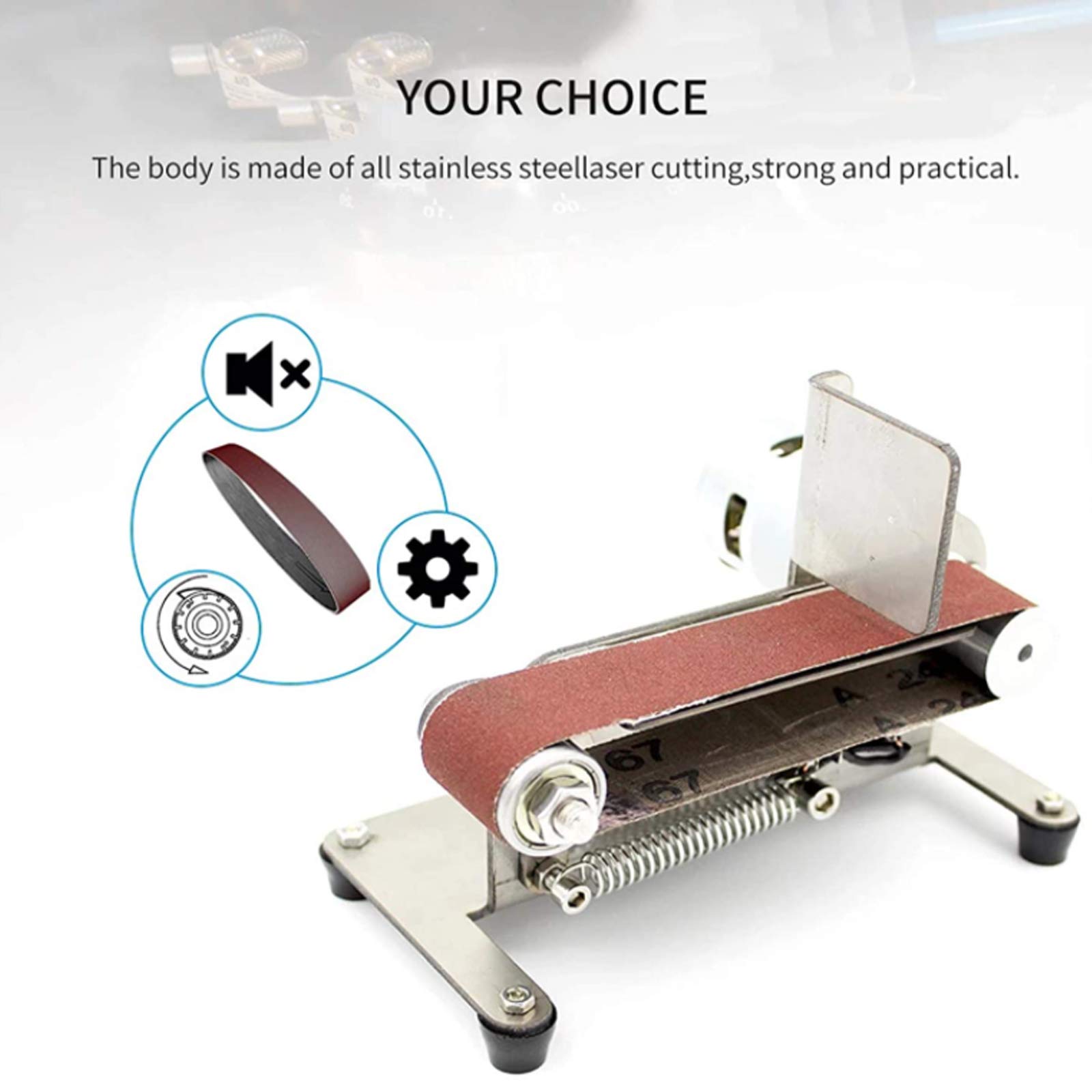 Mini levigatrice per la lavorazione del legno, motore potente, regolazione a 7 velocità, lucidatrice a basso rumore per progetti domestici, strumenti efficienti per la finitura del legno