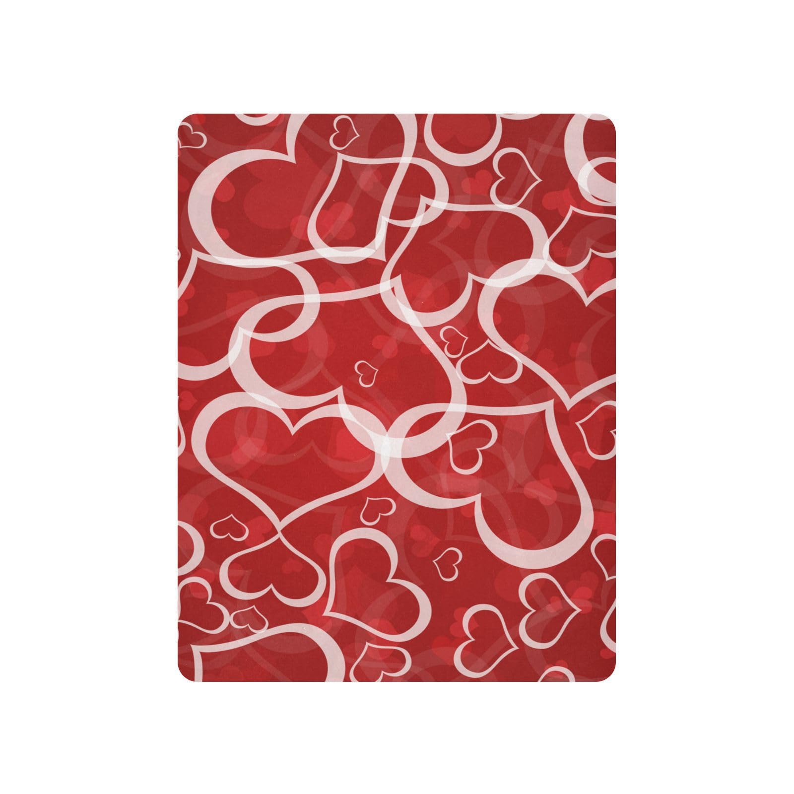 Moudou Valentine's Day Love Heart Playard Sheet for Boy Girls, Soft Breathable Fitted Toddler Sheet for Standard Playard Bed Mattress, 39 x 27 x 5 Inch