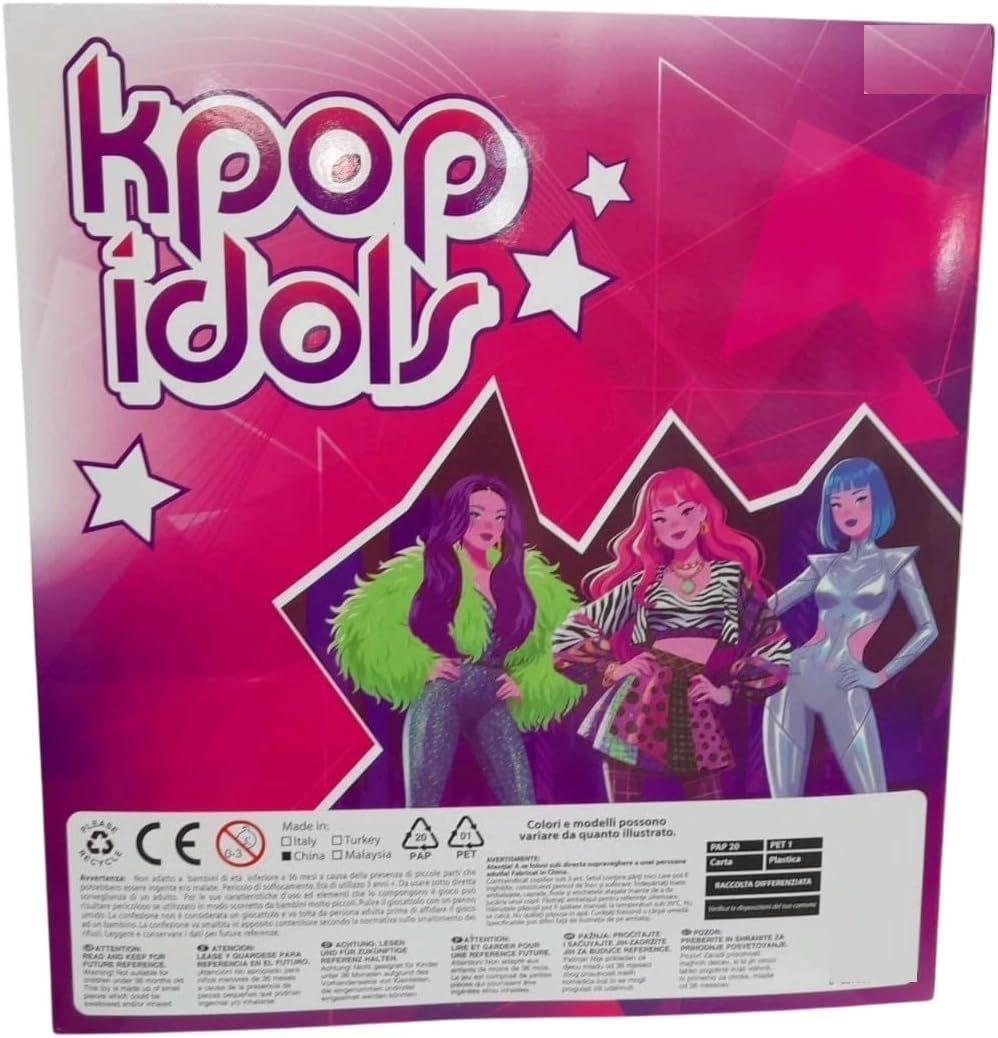 Set 3 Bambole K pop Idols Stars Rumi Mira Zoey H 30 cm | Personaggi Anime Collezione Completa Fashion Dolls per bambine