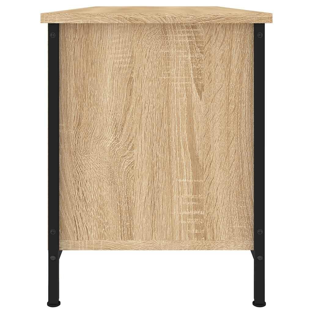 vidaXL Mobile Porta TV Rovere Sonoma 102x35x45 cm in Legno Multistrato, mobiletto, mobiletto HiFi, mobile per dispositivi multimediali, supporto TV
