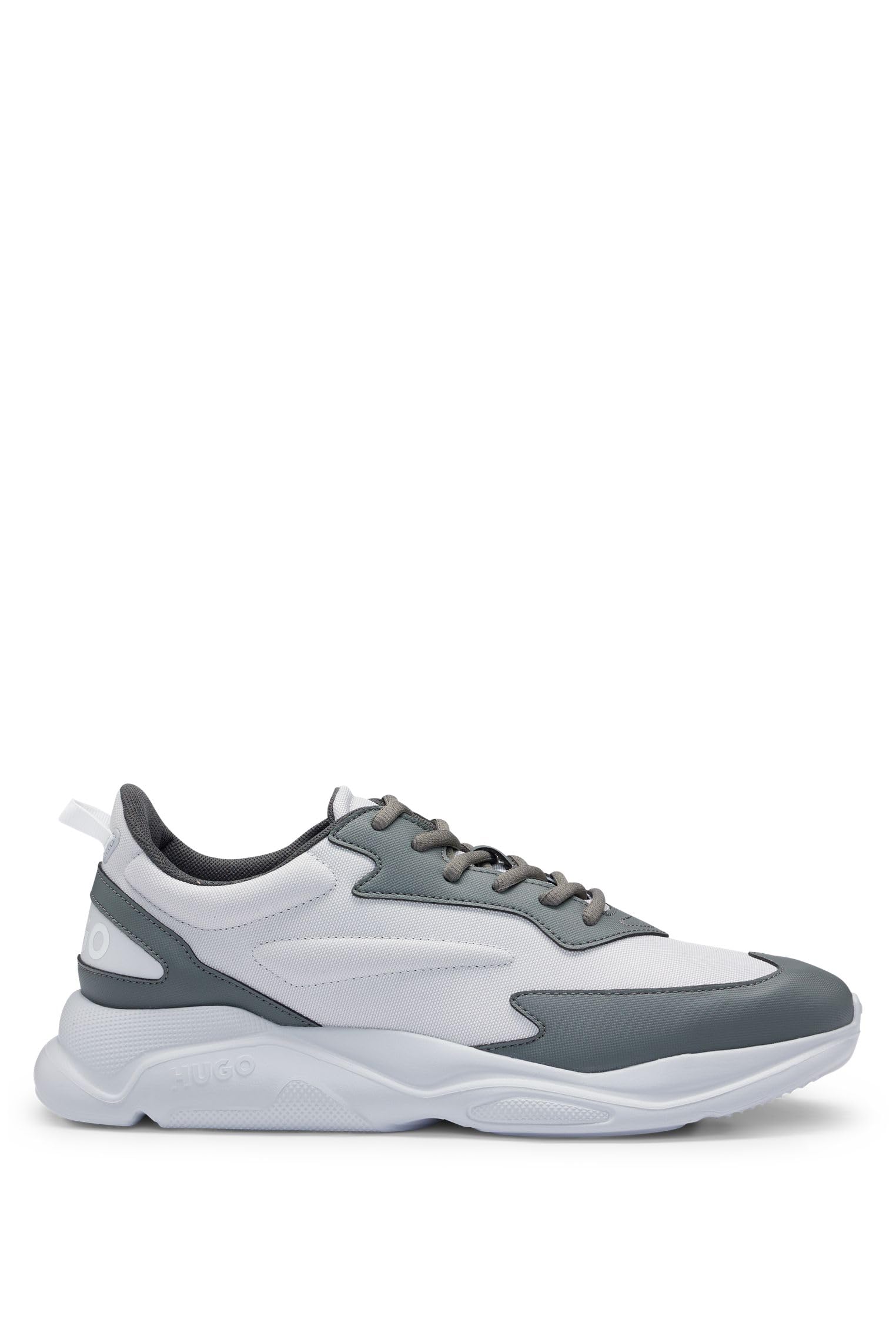 HUGO Mens Leon Runn Running-Inspired Trainers with Contrast Details Size 7
