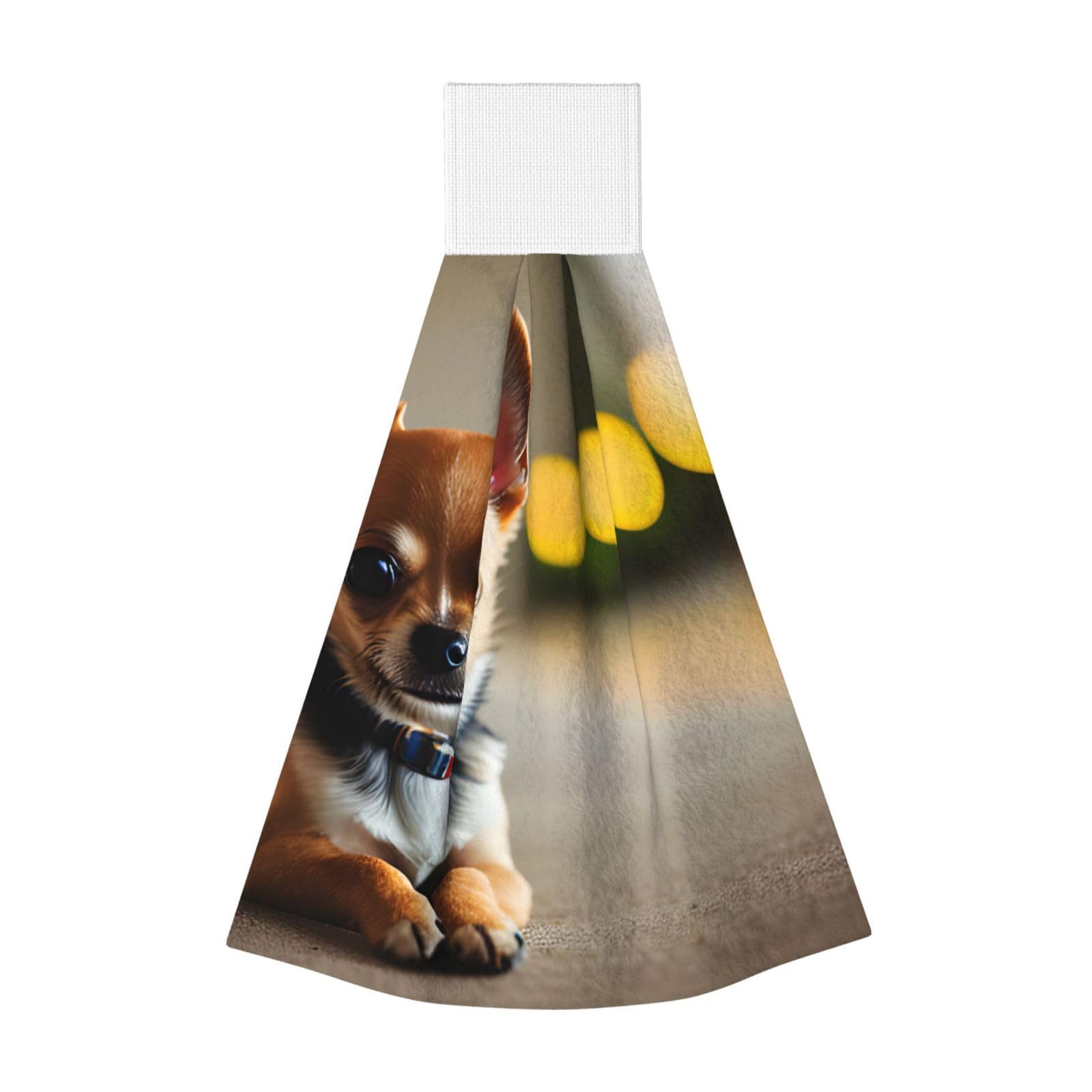 DUWAA Chihuahua Dog 1 Print Hanging Hand Towel Quick Dry Bathroom Towel Soft Kitchen Towel