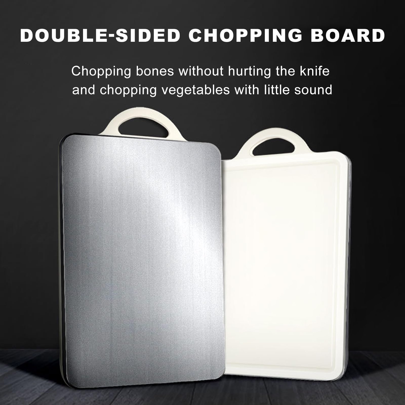 Tablas Cortar Multifuncionales Doble Cara, Tablas Cortar Acero Inoxidable For La Cocina, Tablas Cortar Antideslizantes Fáciles Limpiar,colgantes Ranuras Antiderrame For Hacer Pasta(32*23cm/12.59*9in)