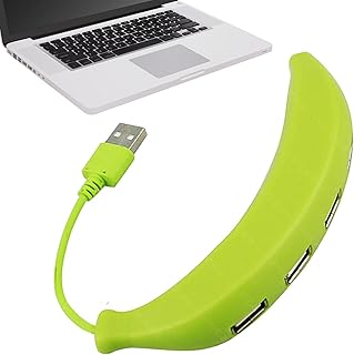 USB Extender Hub, USB Multiport Adapter 4-Port Hub Splitter, Faster Data Transfer, Banana Shape USB Splitter, Slim Hub Multiport Extension, Type C Adapter for PC, Laptop, Flash Drive, Camera