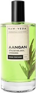 RAWVEDA Aangan Home Perfume | Luxury Air Freshener | Real Rosemerry Leaves in the Bottle | Made with 100% Natural Khus, Le... Price In India