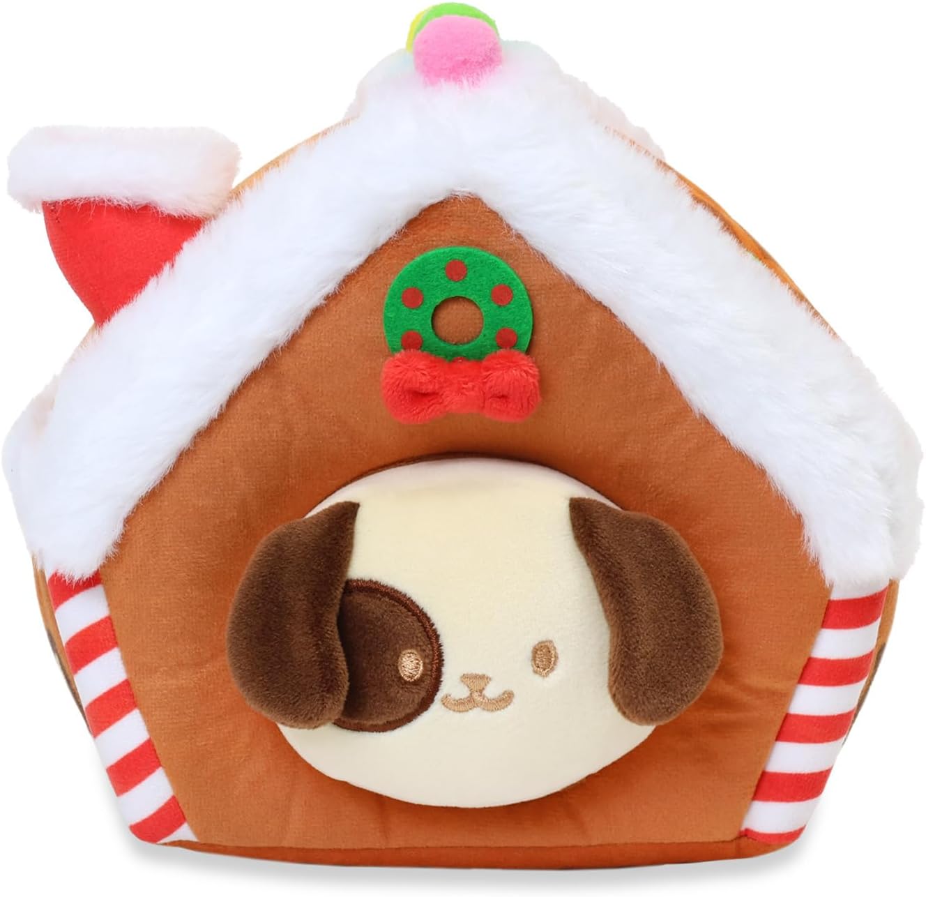 Anirollz Stuffed Animal Plush Toy – Christmas Outfitz Plush Doll | Soft, Squishy, Warm, Cute, Comfort, Safe | Birthday Gift Kawaii Puppy Dog in Gingerbread House X-Mas Puppiroll